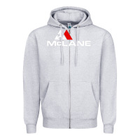 Heather Grey cool mclane design Zipper Hoodie - FloraArt