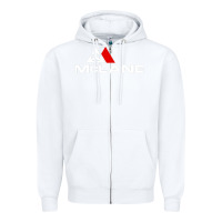 White cool mclane design Zipper Hoodie - FloraArt