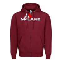 Burgundy cool mclane design Zipper Hoodie - FloraArt