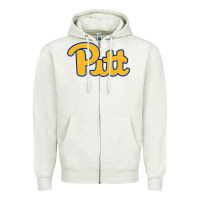 Oatmeal Heather Pitt Panthers Zipper Hoodie - FloraArt