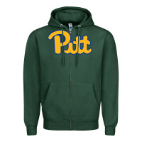 Sports Green Pitt Panthers Zipper Hoodie - FloraArt