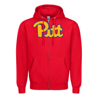 Red Pitt Panthers Zipper Hoodie - FloraArt