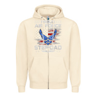 Sandshell proud air force step dad veteran vintage flag veterans day t shirt Zipper Hoodie - FloraArt