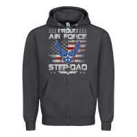 Smoke proud air force step dad veteran vintage flag veterans day t shirt Zipper Hoodie - FloraArt