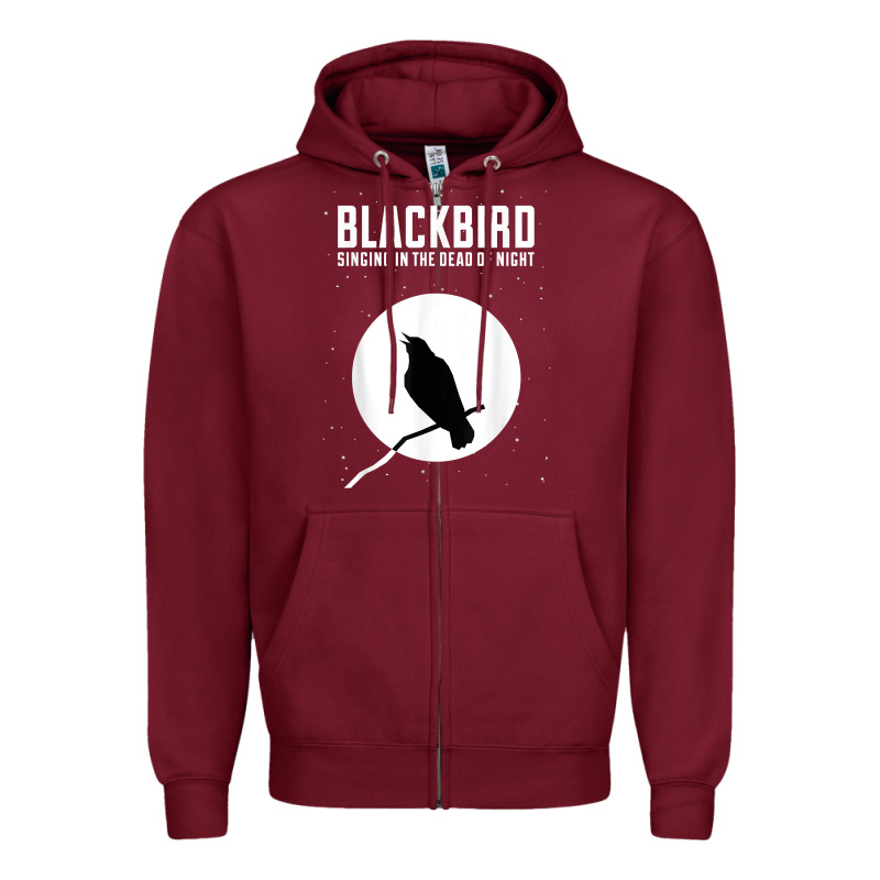 Blackbird Singing In The Dead Of Night T Shirt Zipper Hoodie by FloraArt | Teevron