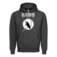 Charcoal Heather blackbird singing in the dead of night t shirt Zipper Hoodie - FloraArt
