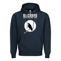 Navy blackbird singing in the dead of night t shirt Zipper Hoodie - FloraArt