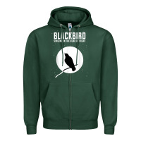 Sports Green blackbird singing in the dead of night t shirt Zipper Hoodie - FloraArt