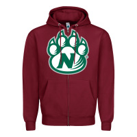 Burgundy northwest missouri state bearcats Zipper Hoodie - FloraArt