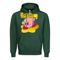 Sports Green kirby men's pink Zipper Hoodie - FloraArt