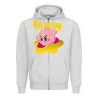 Dove Grey kirby men's pink Zipper Hoodie - FloraArt