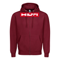 Burgundy hilti Zipper Hoodie - FloraArt