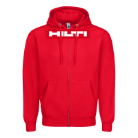 Red hilti Zipper Hoodie - FloraArt