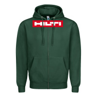 Sports Green hilti Zipper Hoodie - FloraArt