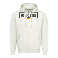 Oatmeal Heather wolfsburg deutschland germany german flag Zipper Hoodie - FloraArt