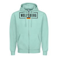 Seafoam wolfsburg deutschland germany german flag Zipper Hoodie - FloraArt