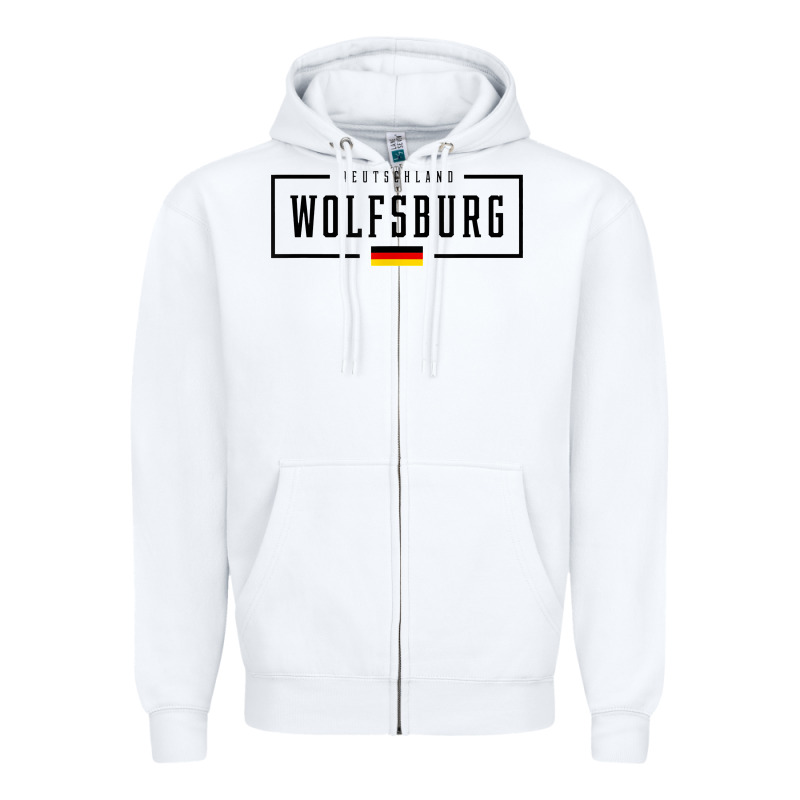 Wolfsburg Deutschland Germany German Flag Zipper Hoodie by FloraArt | Teevron