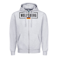 Heather Grey wolfsburg deutschland germany german flag Zipper Hoodie - FloraArt
