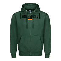 Sports Green wolfsburg deutschland germany german flag Zipper Hoodie - FloraArt