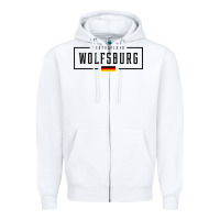 White wolfsburg deutschland germany german flag Zipper Hoodie - FloraArt