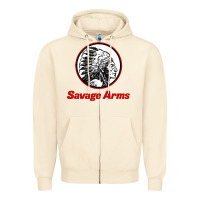 Sandshell Savage Arms Zipper Hoodie - FloraArt