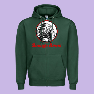 Savage Arms Zipper Hoodie Designed By Floraart