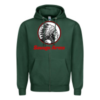 Sports Green Savage Arms Zipper Hoodie - FloraArt