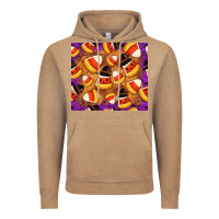 Vintage Coffee Candy Pattern Vintage Hoodie - CowhideDigitalArt