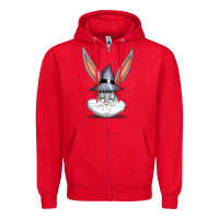 Red bugs bunny Zipper Hoodie - FloraArt