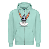 Seafoam bugs bunny Zipper Hoodie - FloraArt