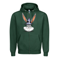 Sports Green bugs bunny Zipper Hoodie - FloraArt