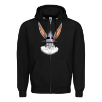 Black bugs bunny Zipper Hoodie - FloraArt