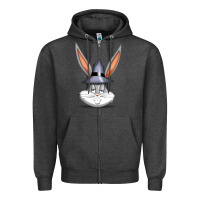 Charcoal Heather bugs bunny Zipper Hoodie - FloraArt