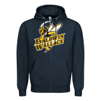 Navy baldwin wallace university yellowjackets Zipper Hoodie - FloraArt