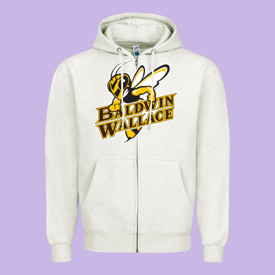 Baldwin Wallace University Yellowjackets Zipper Hoodie Designed By Floraart