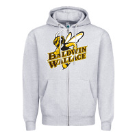 Heather Grey Baldwin wallace university yellowjackets Zipper Hoodie - FloraArt