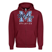 Burgundy mercy high school (burlingame, california) Zipper Hoodie - FloraArt