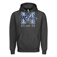 Charcoal Heather mercy high school (burlingame, california) Zipper Hoodie - FloraArt