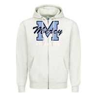 Oatmeal Heather mercy high school (burlingame, california) Zipper Hoodie - FloraArt