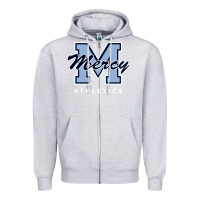 Heather Grey mercy high school (burlingame, california) Zipper Hoodie - FloraArt
