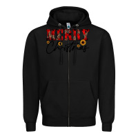 Black merry christmas Zipper Hoodie - JahusDesignShop
