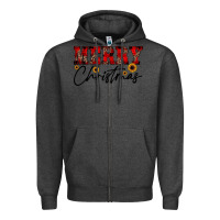 Charcoal Heather merry christmas Zipper Hoodie - JahusDesignShop