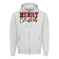 Dove Grey merry christmas Zipper Hoodie - JahusDesignShop