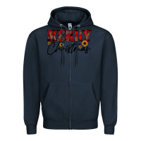 Navy merry christmas Zipper Hoodie - JahusDesignShop