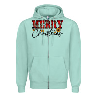 Seafoam merry christmas Zipper Hoodie - JahusDesignShop