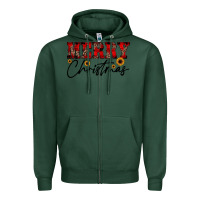 Sports Green merry christmas Zipper Hoodie - JahusDesignShop