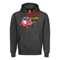 Charcoal Heather Secret Squirrel  51 Zipper Hoodie - FloraArt