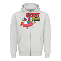 Dove Grey Secret Squirrel  51 Zipper Hoodie - FloraArt