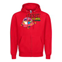 Red Secret Squirrel  51 Zipper Hoodie - FloraArt