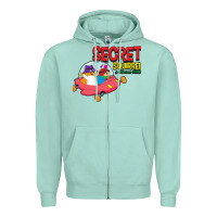 Seafoam Secret Squirrel  51 Zipper Hoodie - FloraArt